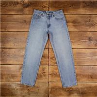 Vintage Levis 556 Jeans 28 x 30 USA Made 90s Stonewash Straight Blue Womens - 28 Regular