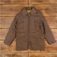 Vintage Outdoor Jacket M 70s Padded Brown Womens Zip - M Regular