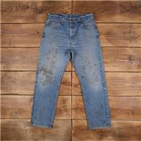 Vintage Levis 505 Jeans 33 x 30 90s Stonewash Straight Blue Red Tab Denim - 33 Regular