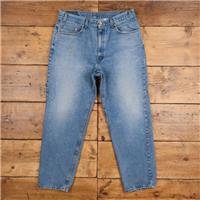 Vintage Levis 550 Jeans 36 x 31 90s Stonewash Tapered Blue Red Tab Denim - 36 Regular