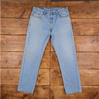 Vintage Levis 505 Jeans 36 x 32 Stonewash Straight Blue Red Tab Denim - 36 Regular