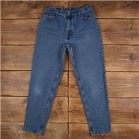Vintage Levis 550 Jeans 33 x 33 USA Made Stonewash Tapered Blue Womens Red Tab - 33 Regular