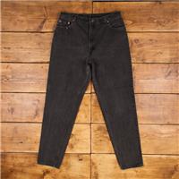 Vintage Levis 550 Jeans 35 x 33 USA Made 90s Dark Wash Tapered Grey Womens - 35 Regular