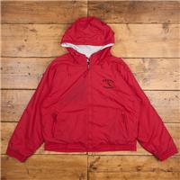 Vintage College House Windbreaker Jacket XL Embroidered USA Made Red Zip - XL Regular