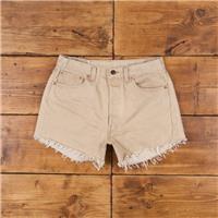 Vintage Levi's Denim Shorts 31 Levis 501 Raw Hem USA Made 90s Womens Light - 31 Regular