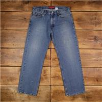 Vintage Levis 529 Jeans 34 x 32 USA Made 90s Stonewash Straight Blue Red Tab - 34 Regular