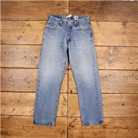 Vintage Levis 505 Jeans 28 x 29 Stonewash Straight Blue Womens Red Tab Denim - 28 Regular