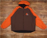 Vintage Reebok Windbreaker Coat 2XL Gorpcore NFL Team Apparel Full Zip Orange - 2XL Regular