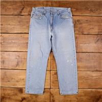 Vintage Levis 505 Jeans 38 x 30 Light Wash Straight Blue Red Tab Denim - 38 Regular