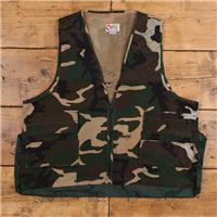 Vintage Sports Afield Workwear Gilet 2XL 90s Utility Vest Camouflage Green - 2XL Regular