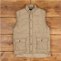 Vintage Network Puffer Jacket L Vest Gilet Beige Womens Snap - L Regular