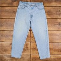 Vintage Levis 550 Jeans 35 x 30 USA Made 90s Stonewash Tapered Blue Denim - 35 Regular