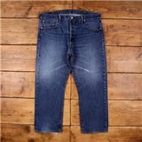 Vintage Levis 501 Jeans 40 x 28 Dark Wash Straight Blue Red Tab Denim - 40 Regular