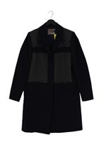 Sportmax Code Women's Coat UK 12 Blue Wool with Polyamide Overcoat