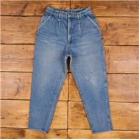 Vintage Lee Jeans Pants Trousers 29x27 USA Made 80s Pleated Womens Tapered - 29 Regular