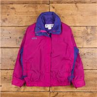 Columbia Windbreaker Jacket L Gorpcore Bugaboo Full Zip Pink Womens Outdoor - L Regular