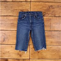 Vintage Levi's Denim Shorts 28 Levis Raw Hem USA Made 80s Jorts Medium Wash - 28 Regular