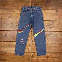 Vintage Levis 550 Jeans 29 x 30 Stonewash Straight Blue Womens Red Tab Denim - 29 Regular