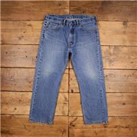 Vintage Levis 505 Jeans 38 x 28 Stonewash Straight Blue Red Tab Denim - 38 Regular