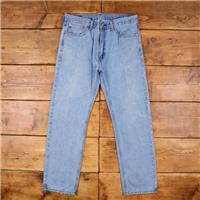 Vintage Levis 505 Jeans 36 x 32 Light Wash Straight Blue Red Tab Denim - 36 Regular