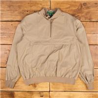 Vintage Munsingwear Windbreaker Jacket L 90s Grand Slam Pullover 1/4 Zip Beige - L Regular