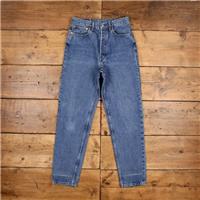 Vintage Levis 591 Jeans 29 x 31 Stonewash Straight Blue Womens Red Tab Denim - 29 Regular