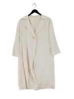 Boden Women's Coat UK 10 Cream Silk with Linen Overcoat