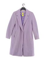 Helene Berman Women's Coat UK 12 Purple Wool with Polyester Overcoat