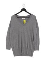 M.i.h Jeans Women's Jumper S Grey Wool with Cashmere, Silk V-Neck Pullover