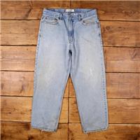 Vintage Levis 550 Jeans 38 x 30 Stonewash Straight Blue Red Tab Denim - 38 Regular