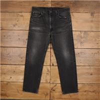 Vintage Levis 505 Jeans 38 x 30 Dark Wash Straight Grey Red Tab Denim - 38 Regular