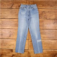 Vintage Levis 501 Jeans 27 x 32 90s Medium Wash Straight Blue Womens Red Tab - 27 Regular