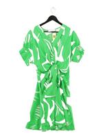 Beatrice A-Line Midi Dress M in Green