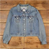 Vintage Levi's Workwear Jacket L 90s Denim Trucker USA Made Blue Womens - L Regular