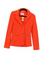 Oui Women's Jacket UK 6 Orange 100% Cotton Overcoat