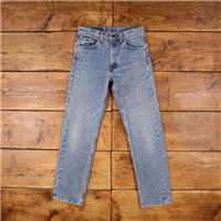 Vintage Levis 505 Jeans 29 x 30 USA Made 90s Stonewash Straight Blue Red Tab - 29 Regular