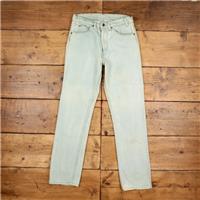 Vintage Levis 515 Jeans 30 x 32 80s Light Wash Straight Blue White Tab Denim - 30 Regular
