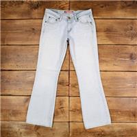 Vintage Levis 518 Jeans 31 x 32 Light Wash Straight Blue Womens Red Tab Denim - 31 Regular