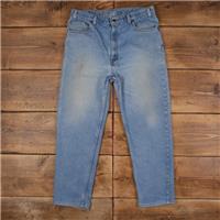 Vintage Levis 540 Jeans 36 x 29 USA Made 90s Stonewash Straight Blue Brown Tab - 36 Regular