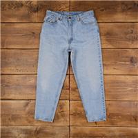 Vintage Levis 550 Jeans 34 x 27 Stonewash Tapered Blue Red Tab Denim - 34 Regular