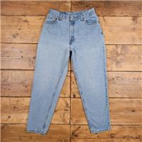 Vintage Levis 550 Jeans 30 x 29 Stonewash Tapered Blue Womens Red Tab Denim - 30 Regular