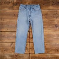 Vintage Levis 505 Jeans 33 x 30 90s Stonewash Straight Blue Red Tab Denim - 33 Regular