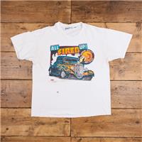 Vintage Lee Graphic T Shirt XL 90s USA Made Thrashed White Tee - XL Regular