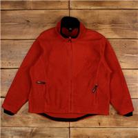 Vintage L.L.Bean Outdoor Jacket L 90s Deep Pile Fleece USA Made Orange Womens - L Regular