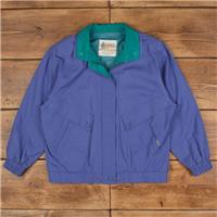 Vintage London Fog Bomber Jacket S 90s Blue Womens Zip - S Regular
