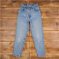 Vintage Levis Jeans 27 x 29 90s Stonewash Tapered Blue Womens Orange Tab Denim - 27 Regular