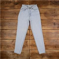 Vintage Levis Jeans 26 x 31 USA Made 90s Light Wash Tapered Blue Womens Denim - 26 Regular