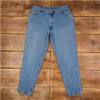 Vintage Levis 550 Jeans 35 x 33 Stonewash Tapered Blue Womens Red Tab Denim - 35 Regular