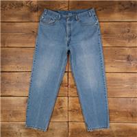 Vintage Levis 550 Jeans 36 x 30 90s Stonewash Tapered Blue Red Tab Denim - 36 Regular
