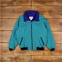 Vintage L.L.Bean Outdoor Jacket L 90s Warm Up USA Made Green Womens - L Regular